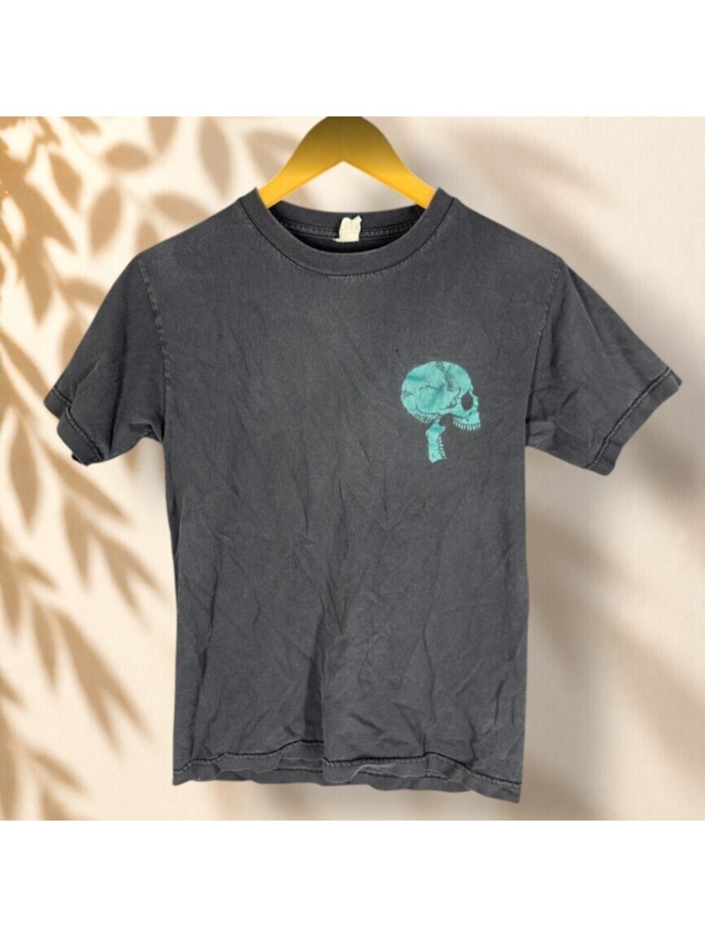 Alstyle T-Shirt Boys S Small Black Graphic Print Crew Neck Short Sleeve Cotton